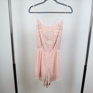 Pink Spaghetti Strap Rompers